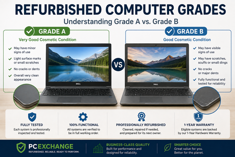 Refurbished Computer Grades Explained: Grade A vs. Grade B