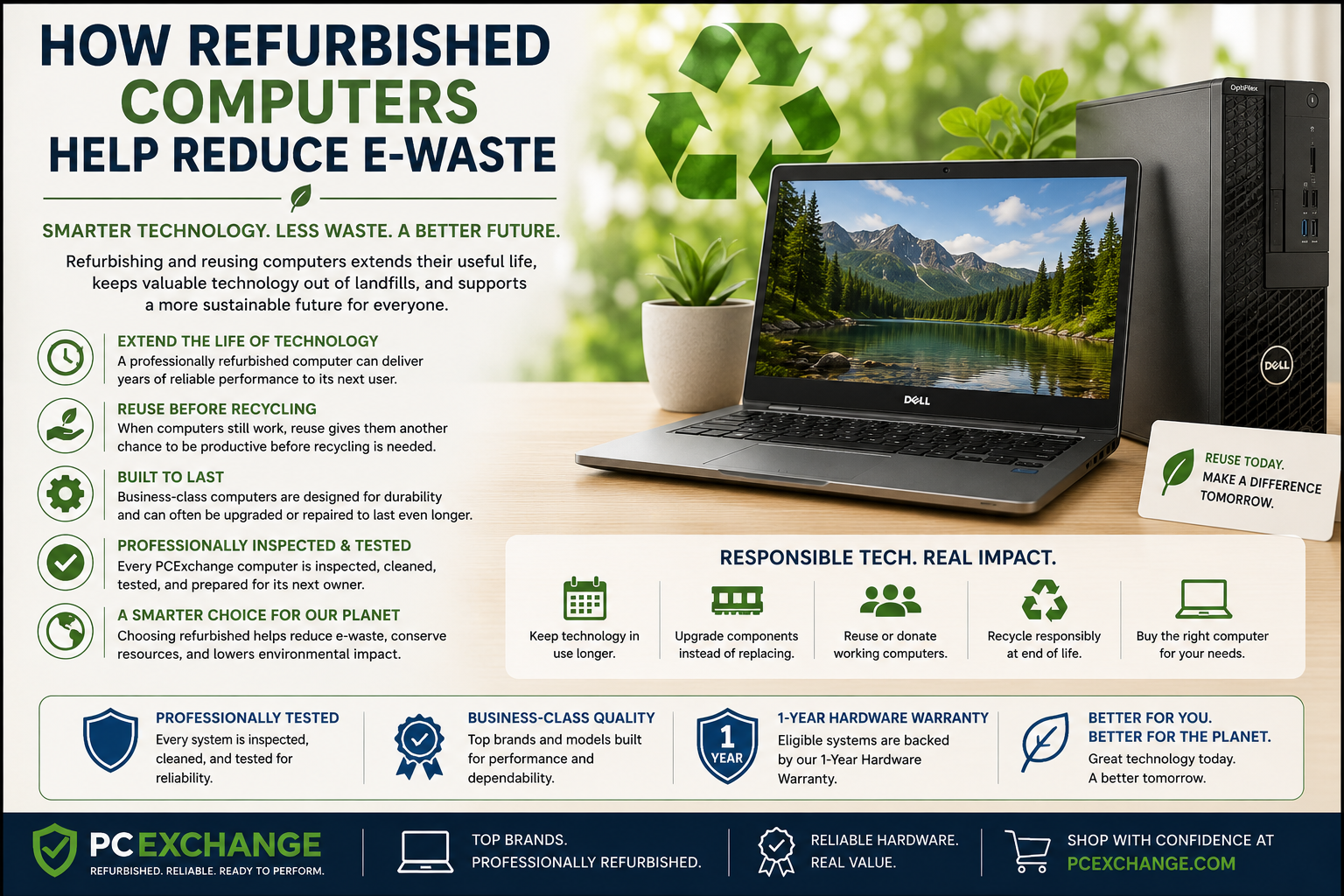 How Refurbished Computers Help Reduce Electronic Waste
